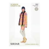Sirdar Ladies Jacket Summer Stripes Knitting Pattern 9869 DK