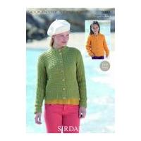 sirdar ladies girls jackets country style knitting pattern 9809 dk