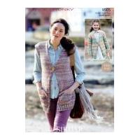 Sirdar Ladies & Girls Cardigan & Waistcoat Faroe Knitting Pattern 9905 Chunky