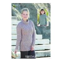 Sirdar Ladies & Girls Sweaters Freya Knitting Pattern 9881 Chunky
