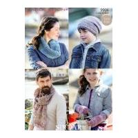 sirdar family hat scarf snood wrist warmers faroe knitting pattern 990 ...