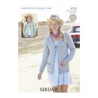 sirdar ladies girls cardigans americana knitting pattern 9776 dk