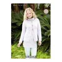 Sirdar Ladies Cardigan Big Softie Knitting Pattern 9760 Super Chunky