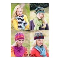 Sirdar Ladies Hats & Wrist Warmers Country Style Knitting Pattern 9752 DK
