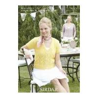 Sirdar Ladies Cardigans Wash 'n' Wear Knitting Pattern 9743 DK