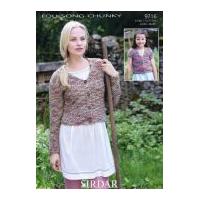 Sirdar Ladies & Girls Cardigans Knitting Pattern 9716 Chunky
