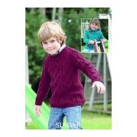 Sirdar Childrens Sweaters Supersoft Knitting Pattern 2395 Aran
