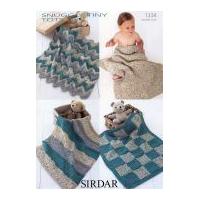 Sirdar Baby Blankets Tiny Tots Knitting Pattern 1334 DK