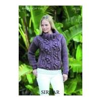 Sirdar Ladies Sweater Big Softie Knitting Pattern 9832 Super Chunky