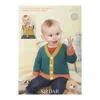 Sirdar Baby Cardigan & Waistcoat Knitting Pattern 1272 DK