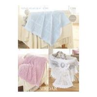 sirdar baby shawls blankets crochet pattern 1299 dk