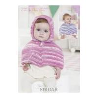 Sirdar Baby Ponchos Baby Crofter Knitting Pattern 1316 DK