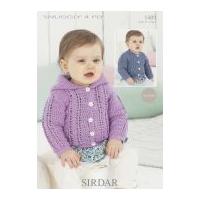 Sirdar Baby Cardigans Crochet Pattern 1489 4 Ply