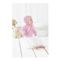 sirdar baby cardigan bonnet knitting pattern 4436 4 ply