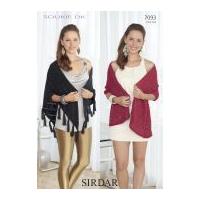 Sirdar Ladies Wrap & Shawl Soukie Knitting Pattern 7093 DK