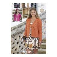 Sirdar Ladies & Girls Cardigans Wash 'n' Wear Crochet Pattern 9554 DK
