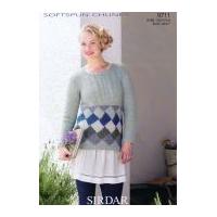 sirdar ladies sweater softspun knitting pattern 9711 chunky