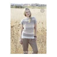 Sirdar Ladies Top Summer Stripes Knitting Pattern 9731 DK