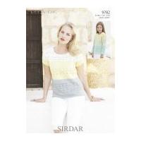 Sirdar Ladies & Girls Sweater & Top Ella Knitting Pattern 9782 DK