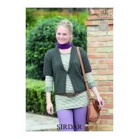 Sirdar Ladies Jacket Wash 'n' Wear Knitting Pattern 9837 DK