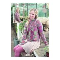 Sirdar Ladies Sweater Knitting Pattern 9849 Chunky