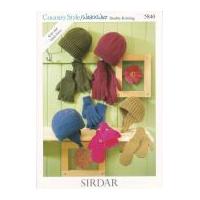 sirdar family hats gloves mittens country style knitting pattern 5840  ...
