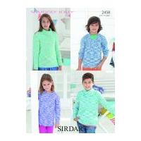 Sirdar Childrens Sweaters Jolly Knitting Pattern 2458 DK