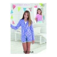 Sirdar Girls Cardigans Jolly Knitting Pattern 2464 DK