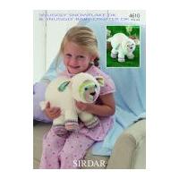 Sirdar Lamb Toy Snowflake Knitting Pattern 4610 DK