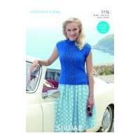 Sirdar Ladies Top Amalfi Knitting Pattern 7776 DK