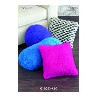 Sirdar Home Cushions Touch Fur Knitting Pattern 7781