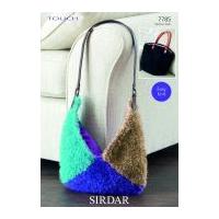 Sirdar Ladies Bags Touch Fur Knitting Pattern 7785