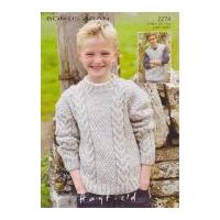 sirdar men boys sweater slipover knitting pattern 2274 aran