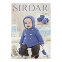 Sirdar Baby Coat, Mittens & Booties Snuggly Knitting Pattern 4706 DK