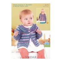 Sirdar Baby Cardigan Baby Crofter Knitting Pattern 4575 DK