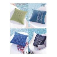 Sirdar Home Cushions Cotton Knitting Pattern 7216 DK