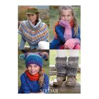 sirdar ladies girls cape hat wrist leg warmers indie knitting pattern  ...