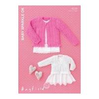 Sirdar Baby Cardigans Sparkle Knitting Pattern 4539 DK