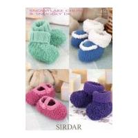 Sirdar Baby Shoes & Booties Snowflake Knitting Pattern 4561 DK, Chunky