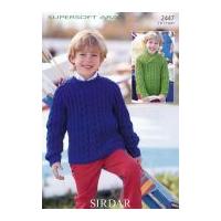 Sirdar Boys Sweaters Supersoft Knitting Pattern 2447 Aran