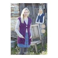 Sirdar Lades Waistcoats Husky Knitting Pattern 7327 Super Chunky