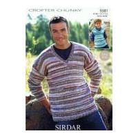 sirdar mens boys sweater tank top knitting pattern 9381 chunky