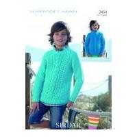 sirdar boys sweater supersoft knitting pattern 2454 aran