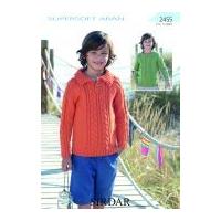 Sirdar Boys Sweater Supersoft Knitting Pattern 2455 Aran