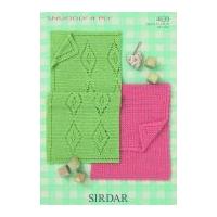 sirdar baby blankets knitting pattern 4639 4 ply