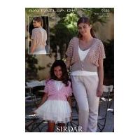 sirdar ladies girls cardigans raffaella knitting pattern 9566 dk