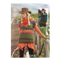 Sirdar Ladies Tunic Tops Indie Knitting Pattern 9319 Super Chunky