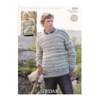 Sirdar Men & Boys Sweaters Knitting Pattern 9334 Chunky