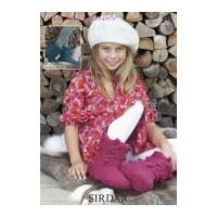 Sirdar Ladies & Girls Slipper Boots Click Knitting Pattern 9500 Chunky
