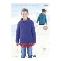 Sirdar Childrens Sweaters Snowflake Knitting Pattern 2430 Chunky